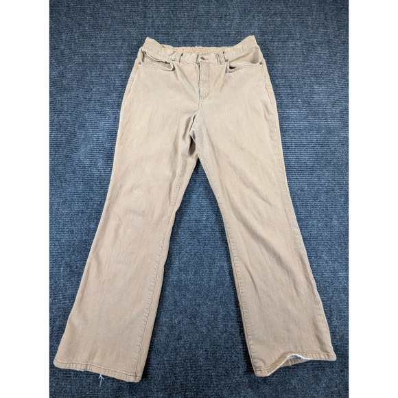 Denim - Lauren by Ralph Lauren Jeans Women 7/8 Beige Stretch Streetwear Raw Hem Flare